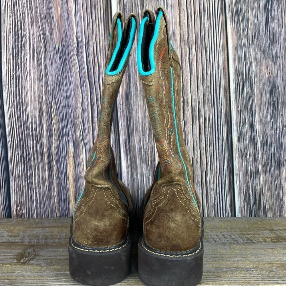 Woman’s Justin Gypsy Brown & Blue Cowgirl Boots- Size 6.5 - Picture 10 of 12